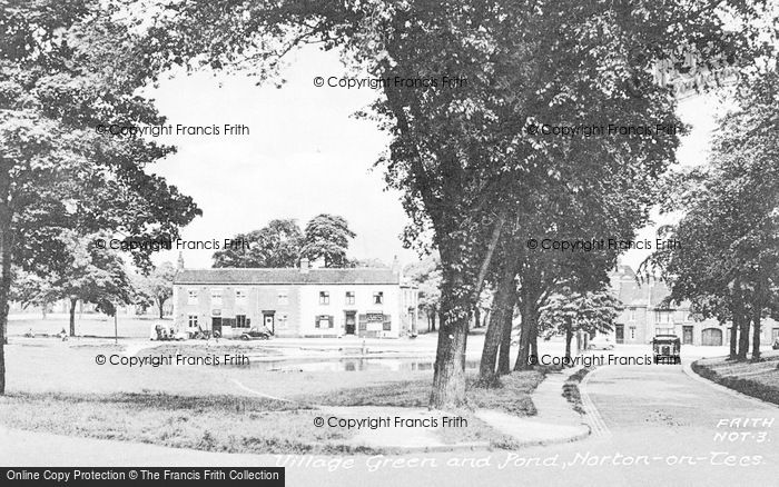 Photo of Norton On Tees, Village Green And Pond c.1955