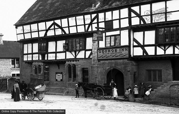 Photo of Norton St Philip, Villagers At The George Inn c.1900