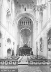 Cathedral, Choir West 1896, Norwich