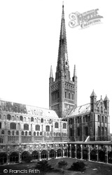 Cathedral From Cloister Court 1891, Norwich