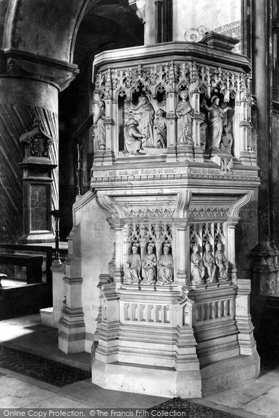 Photo of Norwich, Cathedral, Pulpit In Nave 1896