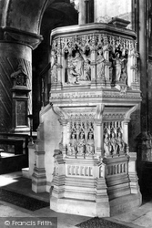 Cathedral, Pulpit In Nave 1896, Norwich
