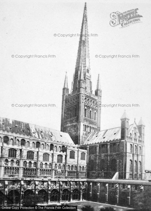 Photo of Norwich, Cathedral Spire And Cloisters c.1935