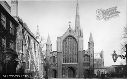 Cathedral West Front 1891, Norwich