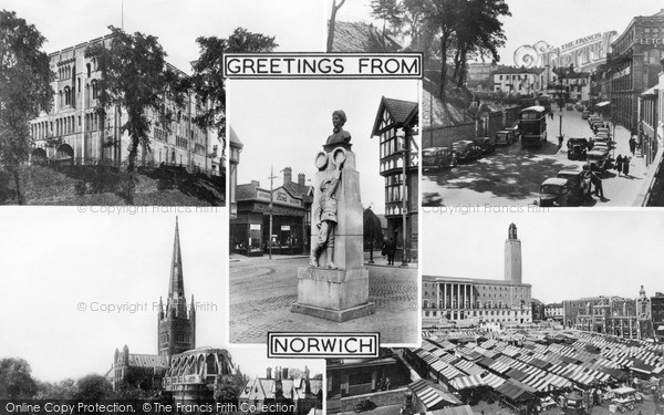 Photo of Norwich, Composite c.1950