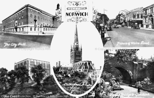 Photo of Norwich, Composite c.1950