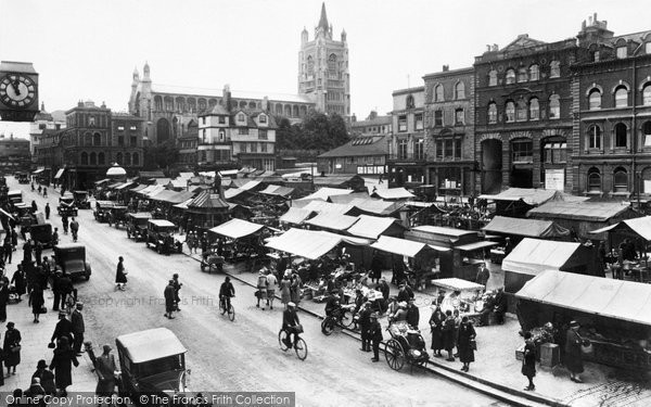 Photo of Norwich, Market Place 1929