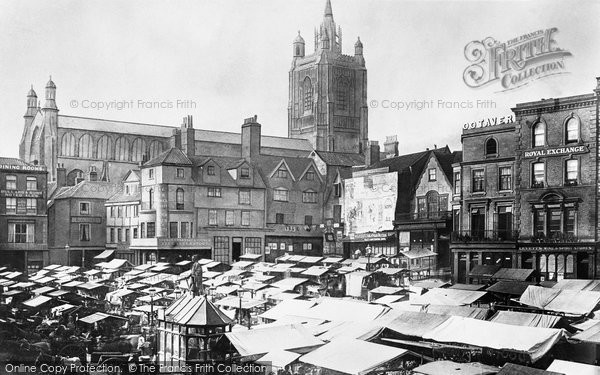 Photo of Norwich, Market Place And St Peter Mancroft Church 1891