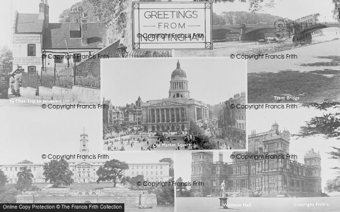Photo of Nottingham, Composite c.1955