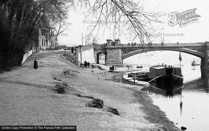 Photo of Nottingham, Houseboat At Trent Bridge 1890