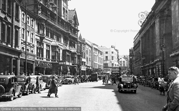 Photo of Nottingham, Long Row East 1949