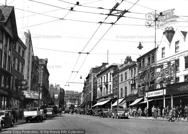 Photo of Nottingham, Long Row West 1949
