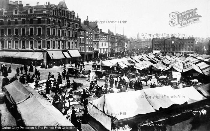 Photo of Nottingham, Market 1890