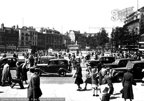 Photo of Nottingham, Old Market Square c.1950