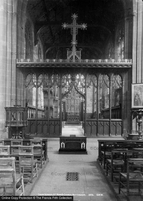 Photo of Nottingham, St Mary's Church, Choir Screen c.1890