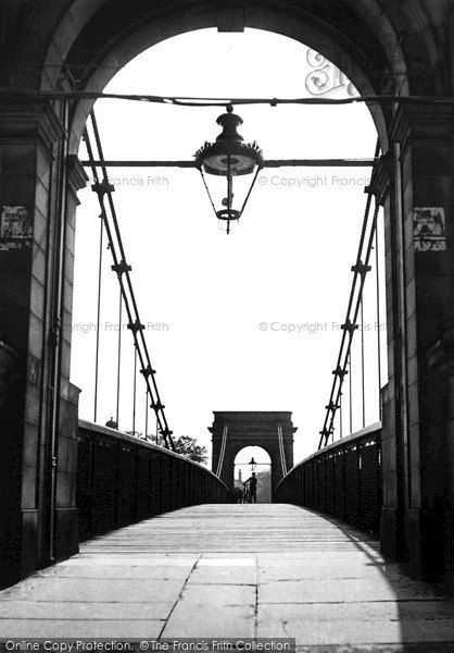 Photo of Nottingham, Suspension Bridge c.1950