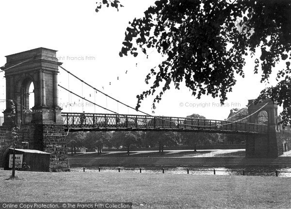 Photo of Nottingham, Suspension Bridge c.1950