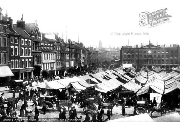 Photo of Nottingham, The Market 1890