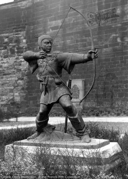 Photo of Nottingham, The Statue Of Robin Hood, Castle Grounds  c.1955