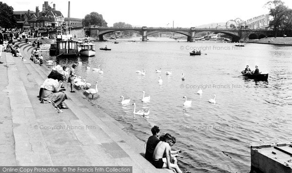 Photo of Nottingham, Trent Bridge And River c.1955