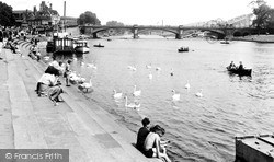 Trent Bridge And River c.1955, Nottingham
