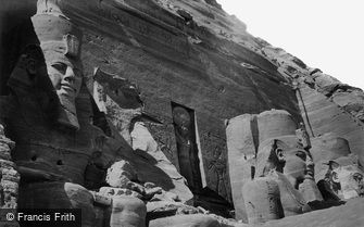 Nubia, Facade of the Great Temple of Abou Simbel from the East 1860