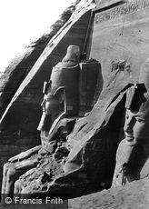 Nubia, Facade of the Great Temple of Abou Simbel from the West 1857