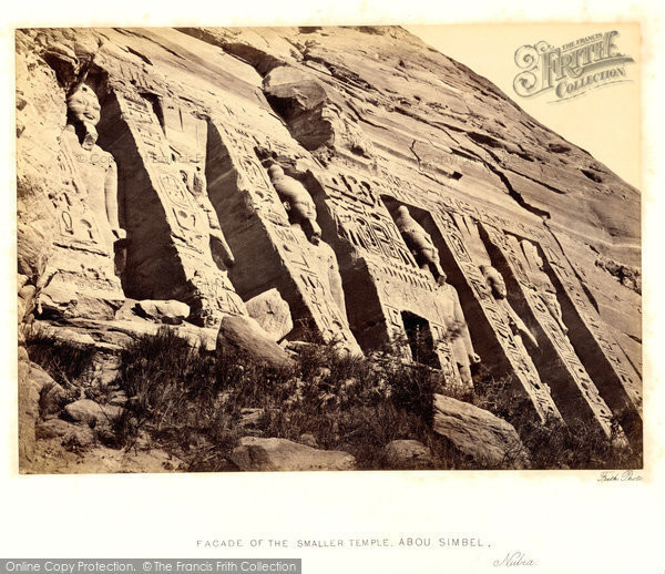 Photo of Nubia, Facade Of The Smaller Temple, Abou Simbel 1860