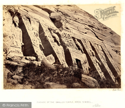 Facade Of The Smaller Temple, Abou Simbel 1860, Nubia