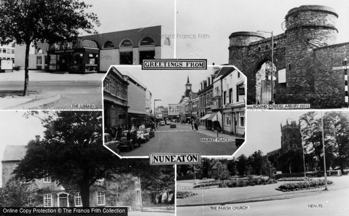 Photo of Nuneaton, Composite c.1960