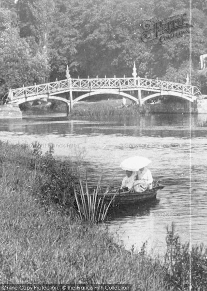 Photo of Nuneham Courtenay, Boating By The Bridge 1890