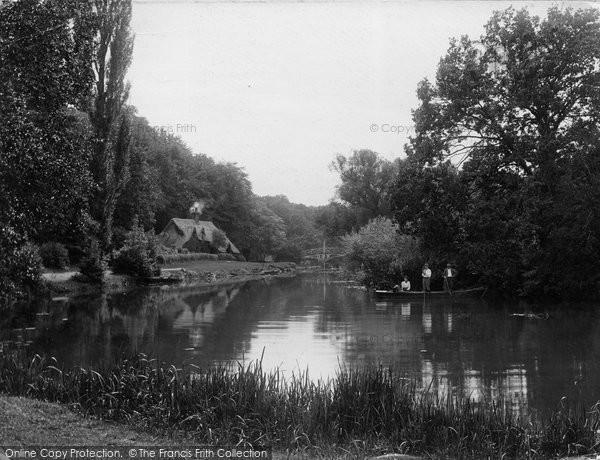 Photo of Nuneham Courtenay, Rustic Cottage And Bridge c.1881
