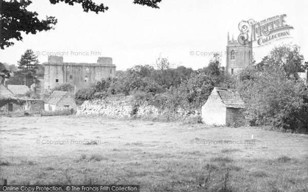 Photo of Nunney, The Castle And Church c.1955