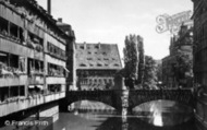 Bridge And River c.1930, Nuremburg