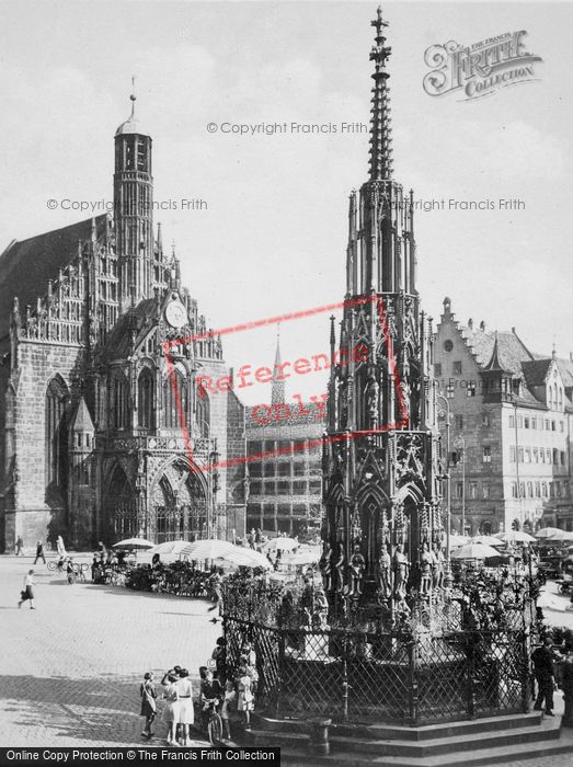 Photo of Nuremburg, Church And Fountain c.1930