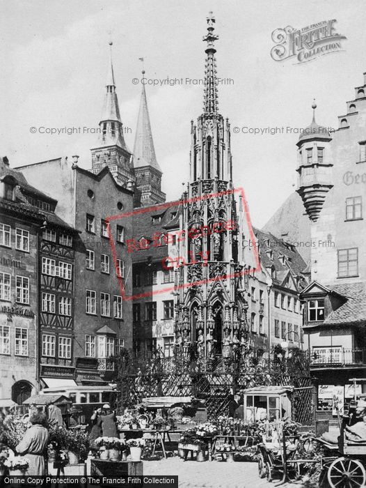 Photo of Nuremburg, Market And Fountain c.1930