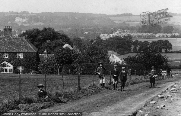 Photo of Nutfield, Children On Redstone Hill 1906