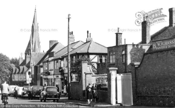 Photo of Oadby, Leicester Road c.1955