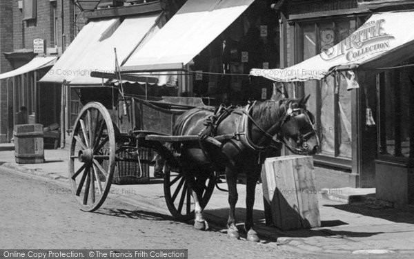 Photo of Oakengates, Horse And Cart In Market Street 1899