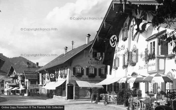 Photo of Oberammergau, Hotel Alte Post, Main Square c.1935