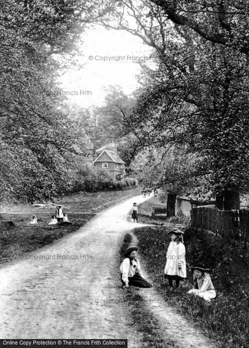 Photo of Ockley, Girls In Friday Street 1906