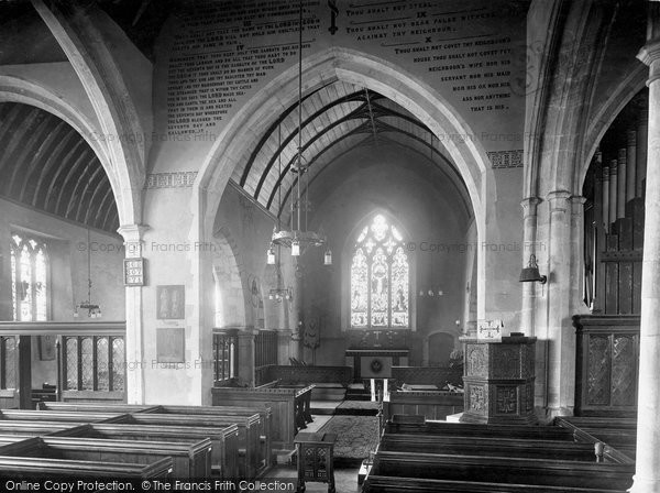 Photo of Odiham, All Saints Church Interior 1924