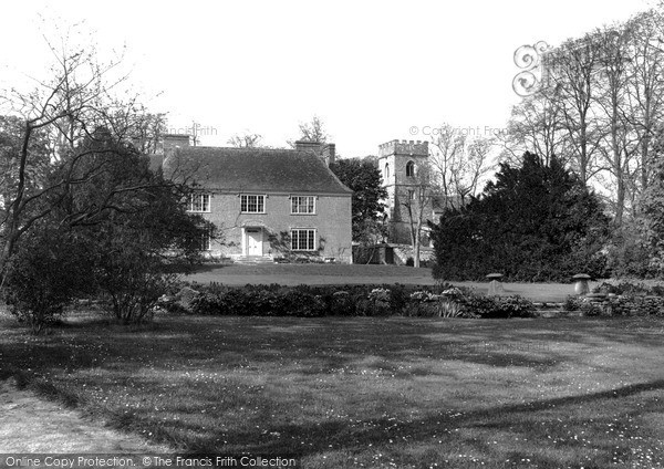 Photo of Ogbourne St George, the Church of St George and the Manor House c1955