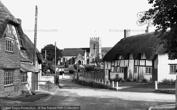 Photo of Okeford Fitzpaine, The Village c.1955