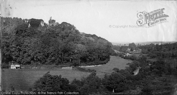Photo of Okehampton, Castle And Town From Park c.1871