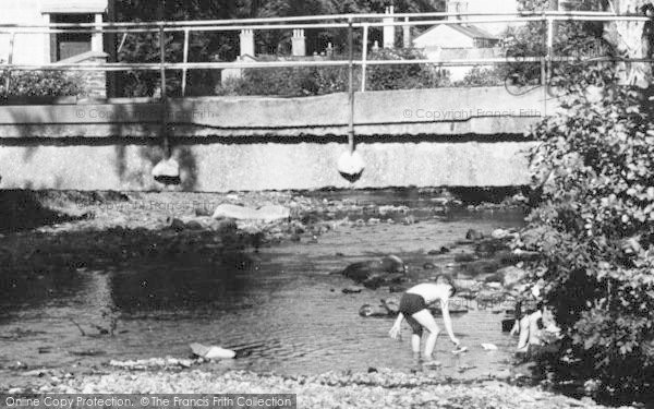 Photo of Okehampton, Children In West Okement River c.1960