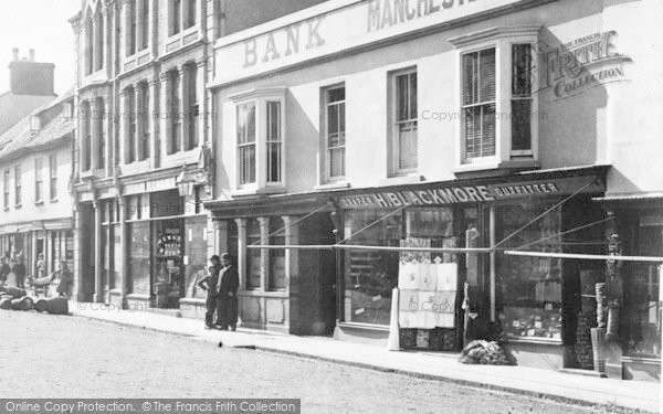 Photo of Okehampton, Fore Street, Draper's Shop 1895