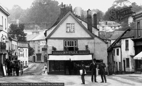 Photo of Okehampton, Fore Street, Sparke's Butchers 1906
