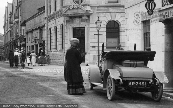 Photo of Okehampton, Motor Car, Fore Street 1912