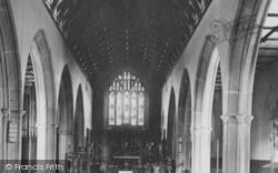 Parish Church Interior 1904, Okehampton